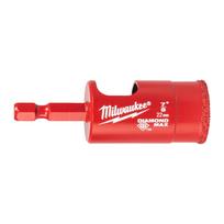 Milwaukee deimantinis šlapio gręžimo vainikinis grąžtas 4932498349, 22 mm, 1 vnt, 1/4 colio hex kotas