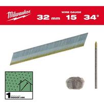 APDARES NAGLAS, 15G, 34°, D GALVIŅA, 15G / 34° / 32 MM / G / SC1 - 4.000 PC, 4932492574 MILWAUKEE