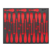 TUKŠI PUTU IELIKTŅI TĒRAUDA UZGLABĀŠANAI, EMPTY 23 PC TRILOBE SCREWDRIVER FOAM INSERT, 4932493668 MILWAUKEE