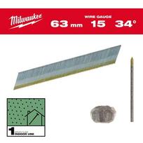 APDARES NAGLAS, 15G, 34°, D GALVIŅA, 15G / 34° / 63 MM / G / SC1 - 2.200 PC, 4932492578 MILWAUKEE