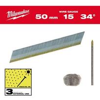 APDARES NAGLAS, 15G, 34°, D GALVIŅA, INOX 15G / 34° / 50 MM / SC3 - 2.500 PC, 4932492580 MILWAUKEE