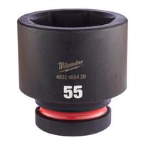 SHOCKWAVE™ IMPACT DUTY TRIECIENIZTURĪGAS UZGRIEŽŅU MUCIŅAS, 55 MM 1" IMPACT SOCKET STD - 1PC, 4932480420 MILWAUKEE
