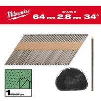 IETVARA NAGLAS, 20°, D VEIDA, 34° D-HEAD 64 MM / SS / B / SC1 - 2.200 PC, 4932492596 MILWAUKEE