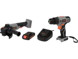 SET 20V :ANGLE GRINDER 125MM+DRILL 26NM 78097 STHOR