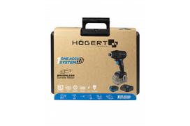 Hogert Smūginis veržliasukis HT2E255-B14ID, 200Nm, 900/2000/2600rpm, bešepetė, 1/4" HEX, 3 sukimo momento nustatymai, LED šviesa