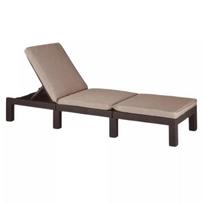 Keter Jaipur gultas kėdė su pagalvėle 29207188599, 187,5x58,2x29cm, 110kg, 4 padėtys, sulankstoma, ruda
