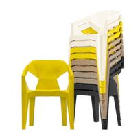 Krēsls MUZE 56x50,6xH80cm, dzeltens plastmasas 12033 Allit