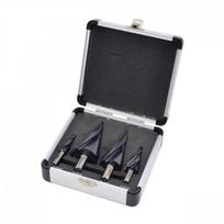 HSS-TiAlN M2 Spirālveida urbis 3 gab. 4-12mm, 4-20mm, 4-32mm, 4-39mm, ātra griešana, 680g, AW40944BL
