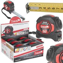 Geko Matavimo Juosta T00348, 5m, 25mm, dvipusė, magnetinė, automatinis sustojimas, guminis korpusas, plieninė sagtis