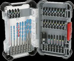 Tiecienskrūvgriežiem, akumulatoru skrūvgriežiem, triecienurbjmašīnām/triecienskrūvgriežiem PRO IMPACT MIXED SET BOSCH 2608521U82