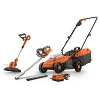 Sodo įrankių rinkinys su akumuliatoriumi 20V, POWERPLUS, POWDPGBOX25, Pjovimo plotis: 330 mm, Trimerio plotis: 260 mm