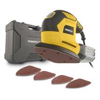 Powerplus Šlifuoklis POWX04810, 220W, 28000 /min, 1.5 mm, 3 m, 80 mm x 140 mm, dulkių surinkimo dėžė, adapteris
