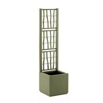 Gėlių dėžutė kvadratinė su tinkleliu Ethica 36x36x140cm žalia 2168802 STEFANPLAST