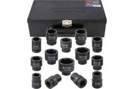 Smūginės galvutės, FORSAGE, F-6141-5MPB, 3/4", 14 vnt., CrMo plienas, 17-50 mm, dėklas