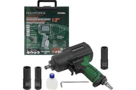 Pneumatinis veržliasūkis ROCKFORCE RF-82549K4, 1/2", 1450 Nm, komplekte 17, 19, 21 mm galvutės