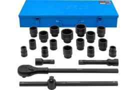 Smūginių įrankių rinkinys, FORSAGE, F-6212-9MPB, 3/4", 21 vnt., 12-kampis