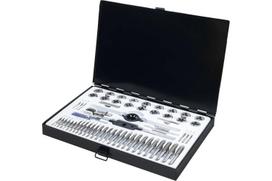Sriegimo įrankių ir sriegiklių rinkinys, JBC Pro Tools, JBC-M058-1, 58 dalys, plienas, metalinė dėžutė