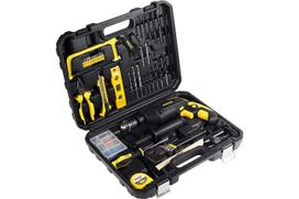 WMC Tools įrankių rinkinys WMC-1096, 96 vnt., gręžtuvas 750W, 0-3000 aps./min, 13mm, 1.8m laidas, 60 tvirtinimo detalių