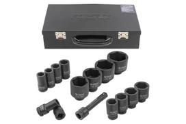 Smūginių galvučių rinkinys, Forsage, F-6142-5MPB, 3/4" 14 vnt., 6-kampės, gilios galvutės, CrMo plienas