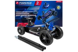 Hidraulinis domkratas su ratukais, FORSAGE, F-T830022, 2t, aukštis 155-565mm, du cilindrai