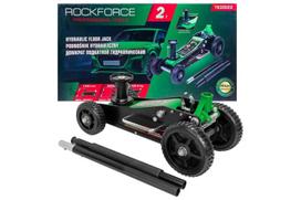 Hidraulinis domkratas su ratukais, ROCKFORCE, RF-T830022, 2t, aukštis 155-565mm, du stūmokliai