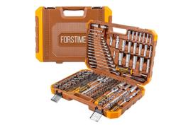 Įrankių rinkinys FORSTIME FT-38841 1/4", 3/8", 1/2", 216 vnt, 6-kampės galvutės 4-32 mm, kompaktiškas kelioninis lagaminas