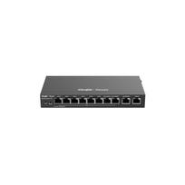 Ruijie RG-EG210G-P (V3) | 5 Gigabit Prievadų Maršrutizatorius — 4 PoE+ Išėjimai, iki 100 Vartotojų, 600Mbps, 32MB Flash, Juodas Dizainas