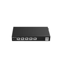 Ruijie Išmanusis debesų vartas su PoE RG-EG305GH-P-E, 1.5Gbps, 4× PoE+, 4× WAN, 64 VPN tuneliai, 60W PoE biudžetas, Juodas