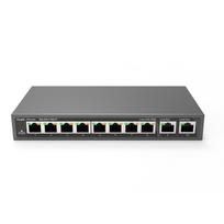 Ruijie RG-ES110D-P | 8 Prievadų 10/100Mbps PoE+ Jungiklis — 6kV Apsauga nuo Viršįtampių, 5.6Gbps Perjungimo Sparta, Juodas Dizainas