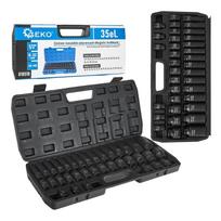 Smūginiai antgaliai 1/2" 8-32mm ilgi ir trumpi GEKO G10518 35 vnt. CR-MO plienas