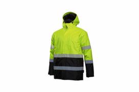 Hogert ADEL HT5K927-XL, izoliuota signalinė liemenė, OXFORD 300D, 180 g/m², EN ISO 20471 2 kl., EN 343 3/1, EN 14058, gobtuvas