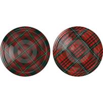 Dangtelis Ø66/4 tartano mišinys BROWIN 136306, 6.9x6.9x1 cm, 4 kabliukai, 1000 vnt