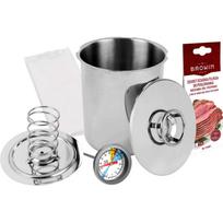 Browin 313130 slėginis kumpio virimo indas, 3kg, 20 maišeliai, termometras, nerūdijantis plienas