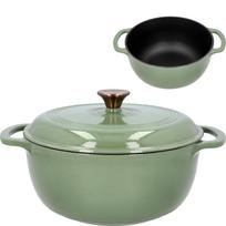 Emaliuotas ketaus puodas BROWIN 330545 5.8 L šalavijų žalia