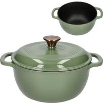 Emaliuotas ketaus puodas BROWIN 330544 4.5 L šalavijų žalia