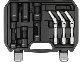 Yato Įpurškimo ir šildymo kištukų mucių rinkinys YT-05349, 9 vnt., CrMo, CrV, 3/8" (9.5 mm), 1/2" (12.7 mm)