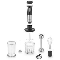 Belaidis 4 in 1 rankinis blenderio rinkinys su Click & Mash funkcija 180 W nerūdijančio plieno / juodas korpusas 03605 Caso
