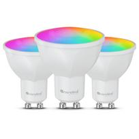 Išmani Wi-Fi GU10 RGB-CW nuotaikos lempučių rinkinys 3 vnt 5 W 440 lm Nanoleaf Essentials Matter N7502B02-3GU10 Nanoleaf