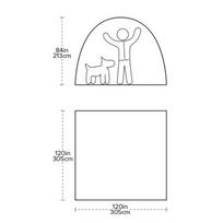 Palapinės SAGE CANYON Shelter Plus, Big Agnes, 0841487149987, Medžiaga: 75D poliesterio taffeta, Minimalus svoris: 3.69kg, Grindų plotas: 305cm x 305cm |9.29m²