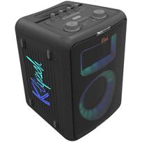 Nešiojamas Bluetooth vakarėlių garsiakalbis su RGB apšvietimu iki 8 valandų baterijos veikimu Ultra Bass mikrofono/instrumentų įėjimais ir IPX4 Vegas Juodas 1073414 KLIPSCH