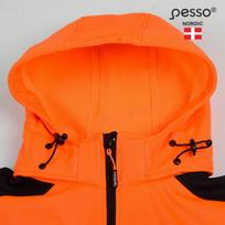 Pesso Hi-vis softshell striukė Palermo PALERMOOL, 8000 mm, 5000 g/m²/24 h, 100% poliesteris, reguliuojami rankovių galai