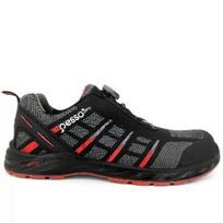 Pesso Darbo batai Bristol Fitlock S1P BRISTOL_FIT-47, 47 dydis, pilka/raudona, 1.72kg, Kevlaras, kompozitinė nosinė, neslystantis