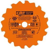 CMT Pjūklas diskas pluoštiniam betonui ITK PLUS DP 236.165.10H, 165x1,8/1,4x20(+15,87)mm, Z10, a=5°, TCG