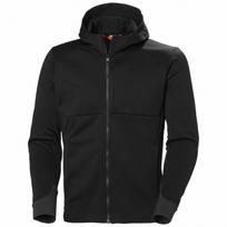 Techninis džemperis su ilgu užtrauktuku ir gobtuvu, juodas XL, Helly Hansen, 79232_990-XL, 100% poliesteris
