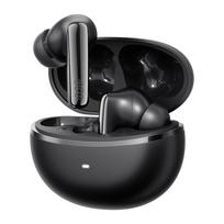 QCY MeloBuds N70 TWS belaidės ausinės Bluetooth 6.0 Adaptive Active Noise Cancellation (iki ~56 dB), LDAC Hi-Res Audio DualCore tvarkyklės (dinaminis + MEMS tweeter) iki ~7 val be dėklo ir iki ~50 val su įkrovimo dėklu, 3 AI mikrofonai skambučiams, IPX5 atsparumas vandeniui, jutiklinis valdymas, USB-C įkrovimas juodos