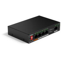 Dahua SF1005P jungiklis, 5 RJ-45 prievadai, 4 PoE prievadai, 10/100Mbps, DC 48-57 V, L2 sluoksnis, juodas