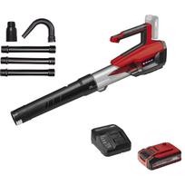 Einhell GP-LB 18/200 LI 4326649 Belaidis lapų pūstuvas 18 V Li-Ion Plus 4.0 Ah 200 km/h Oro greitis Su vamzdžių valymo komplektu Raudona-Juoda