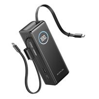 EcoFlow Rapid Power Bank 25000mAh 170W išorinė baterija USB-C integruoti 100W kabeliai Juoda