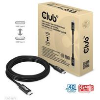 Club3D USB4 Gen3x2 Type-C kabelis CAC-1579 3m, 8K60Hz, 4K120Hz, Duomenys 40Gbps, PD 240W, M/M