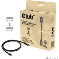 Club3D dokstacija CAC-1570 USB-C į USB-C 1.2m juodas, 80Gbps, 240W, 4K540Hz, 2 x USB4 Type-C® Male